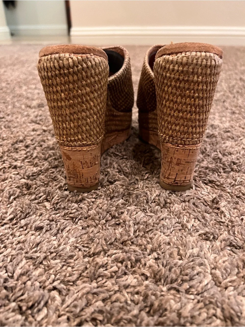 Very Volatile Woven Slide Wedge Sandals - Tan
